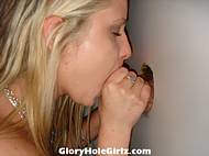 sucking dick at the glory hole